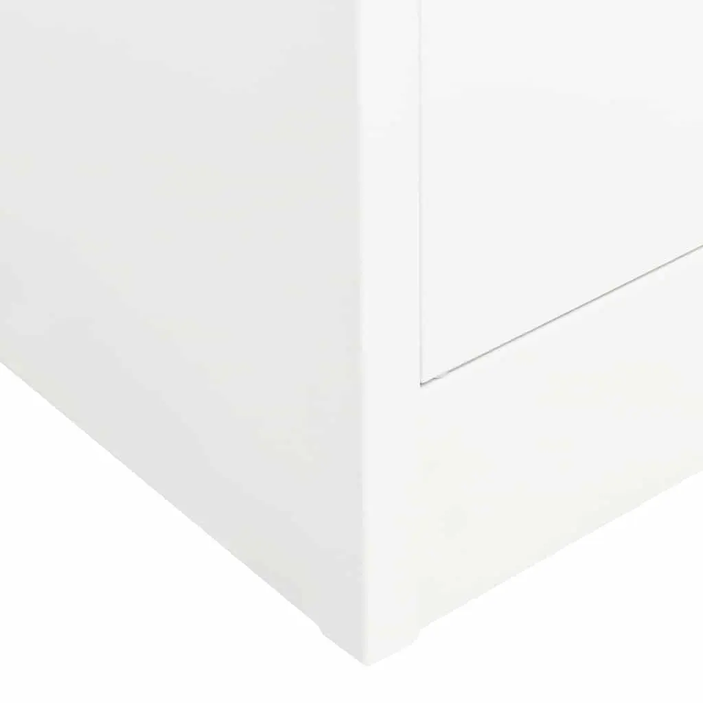 White Steel Wardrobe Cabinet for Home Storage