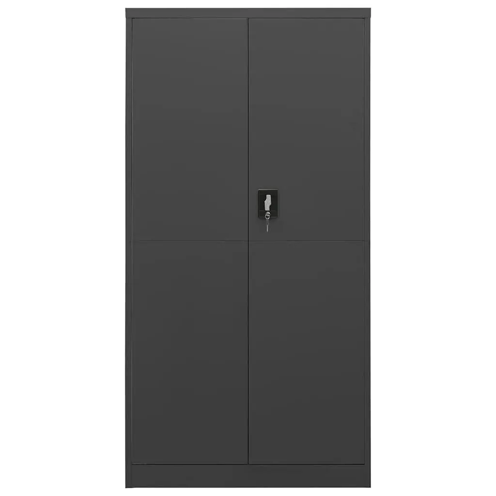 Industrial Steel Locker Cabinet 4-Shelf Storage Organiser Anthracite 90x40x180cm