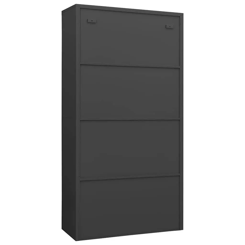 Industrial Steel Locker Cabinet 4-Shelf Storage Organiser Anthracite 90x40x180cm