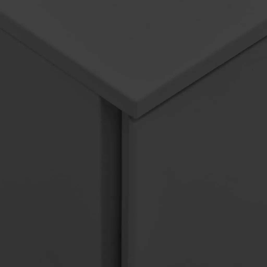 Mobile Filing Cabinet 2 Drawer Office Storage Anthracite Steel Document