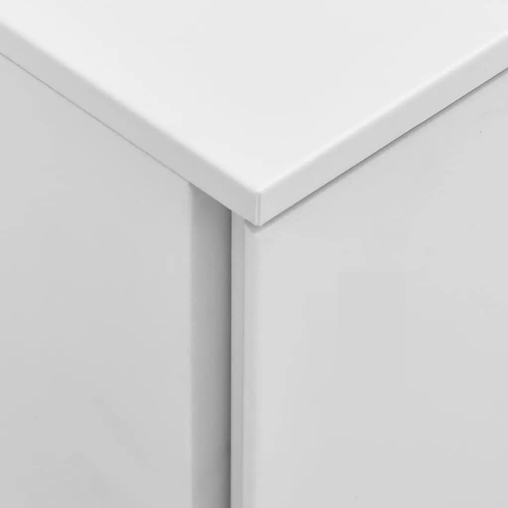 Steel Mobile Filing Cabinet 3 Drawer Grey Office Storage with Locks 39x45x60cm