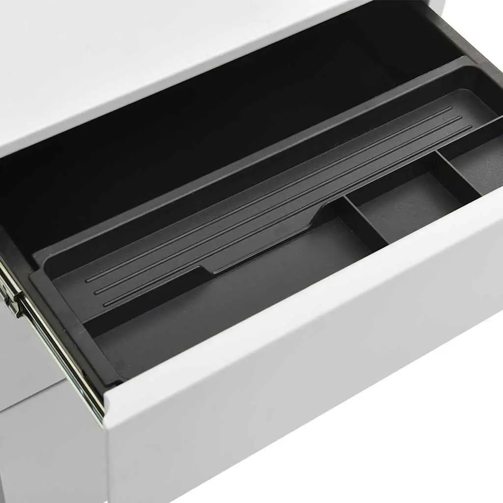 Steel Mobile Filing Cabinet 3 Drawer Grey Office Storage with Locks 39x45x60cm