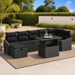 Your New 8-Piece Rattan Garden Sofa Set Awaits