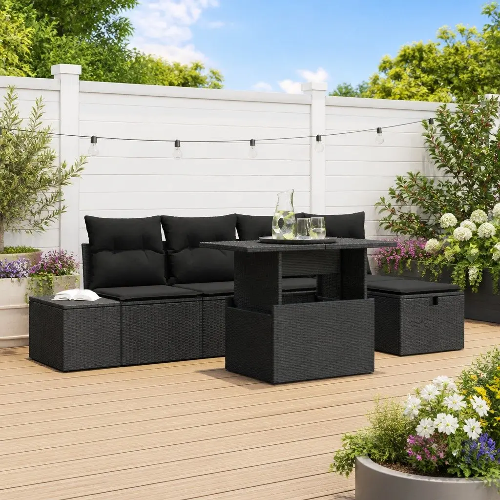 Outdoor 6-Piece Sofa Set with Storage