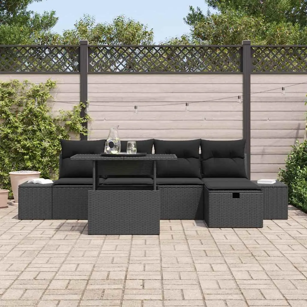 Outdoor 6-Piece Sofa Set with Storage