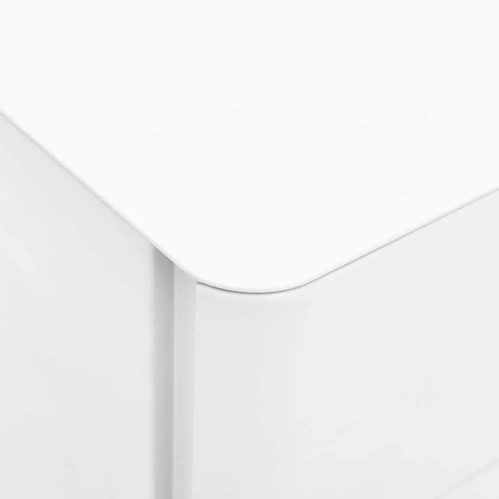 Mobile File Cabinet White Steel 3 Drawer Filing Cabinet with Lock