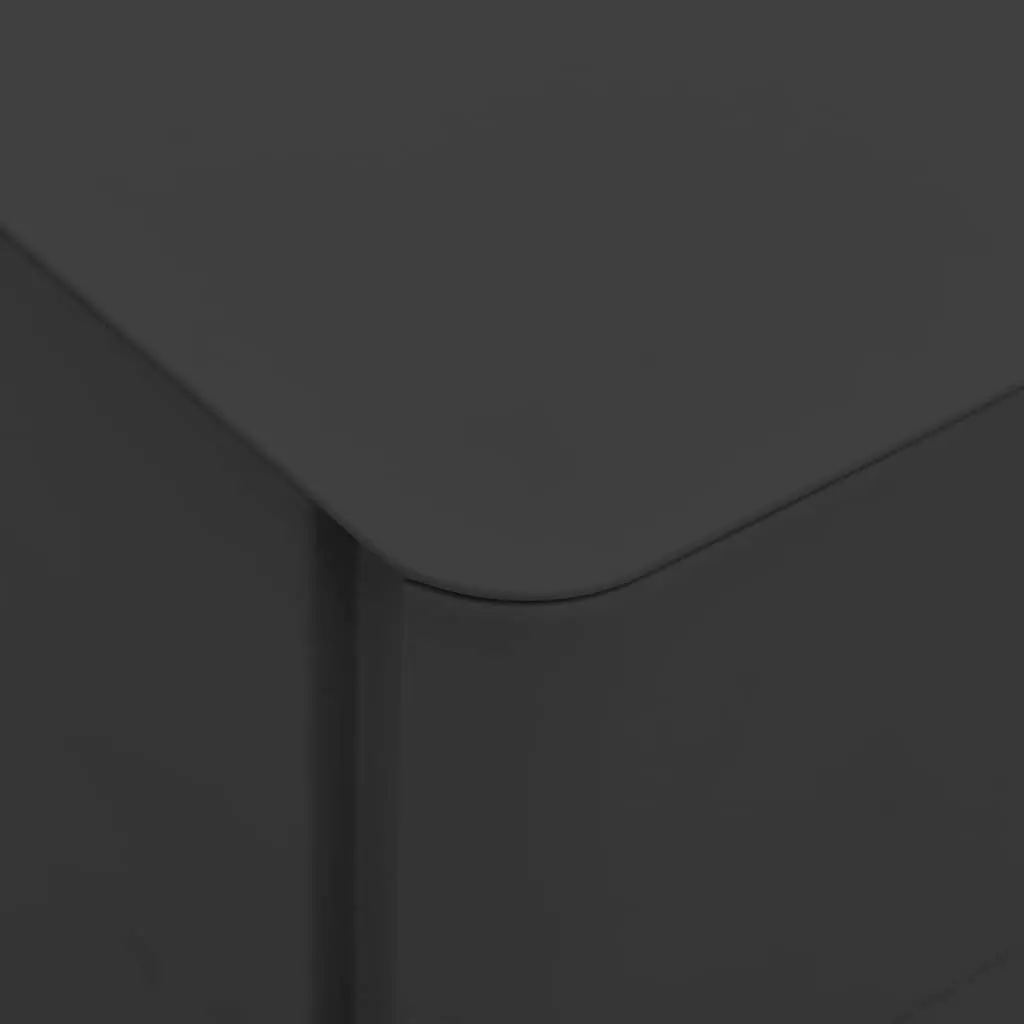 Mobile File Cabinet Steel Anthracite 3 Drawer with Lock