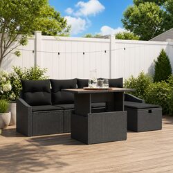Friendly 6 Piece Outdoor Sofa Set with Cushions