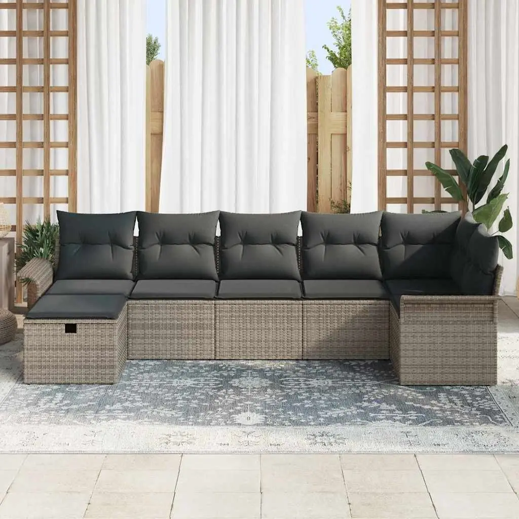 7-Piece Garden Sofa Set with Cushions