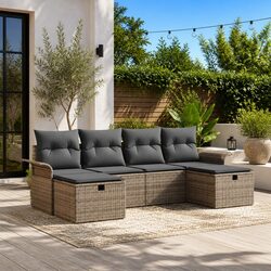 Friendly 6-Piece Modular Sofa Set for Your Outdoor Space