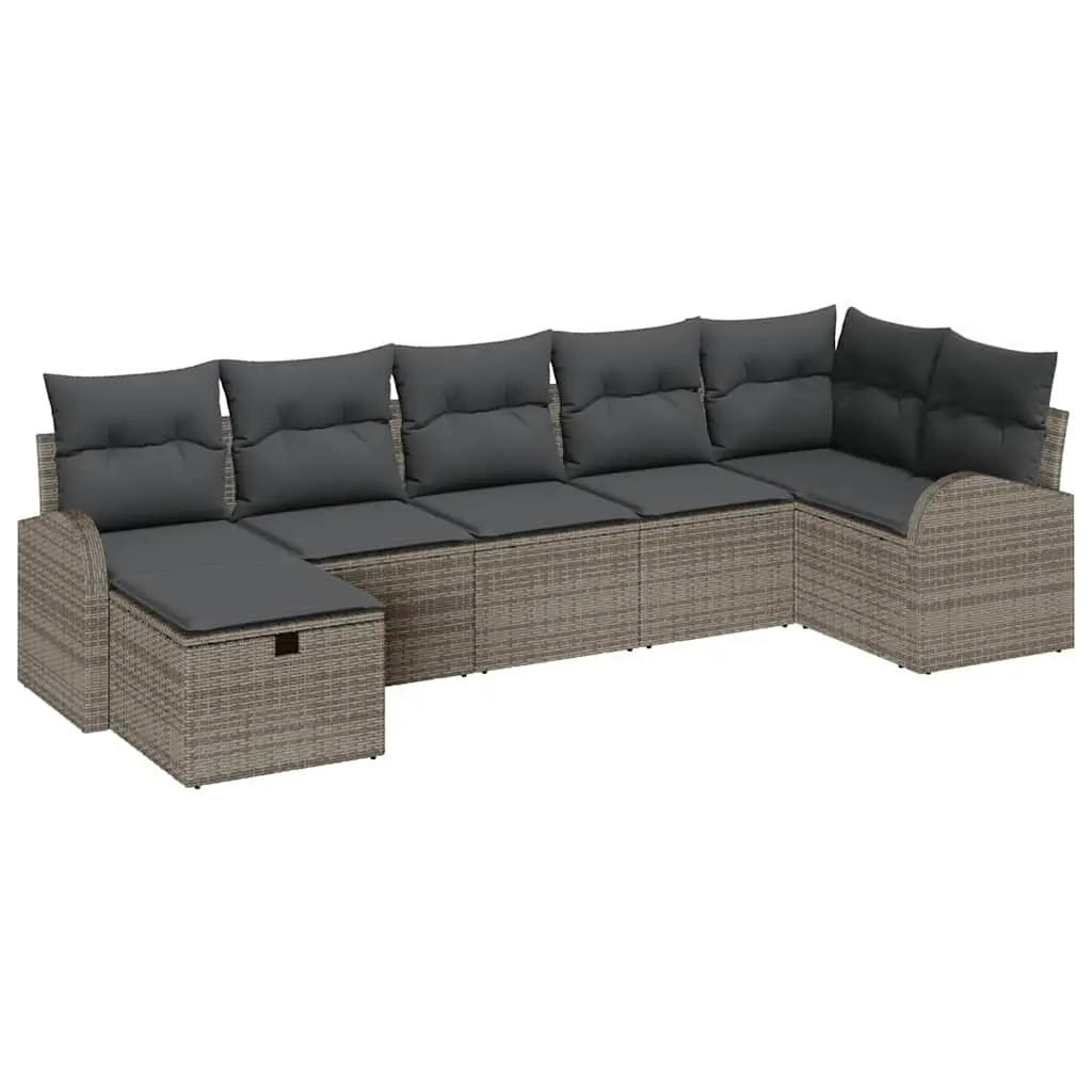 7-Piece Grey Garden Sofa Set