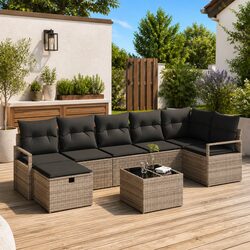 Friendly Grey 4-Piece Outdoor Sofa Set for Relaxation