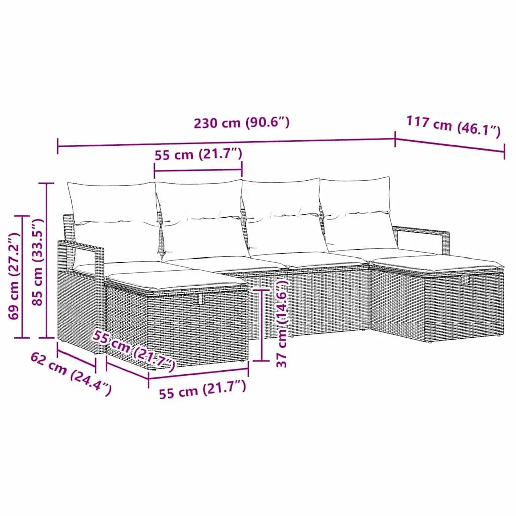 5-Piece Sofa Set