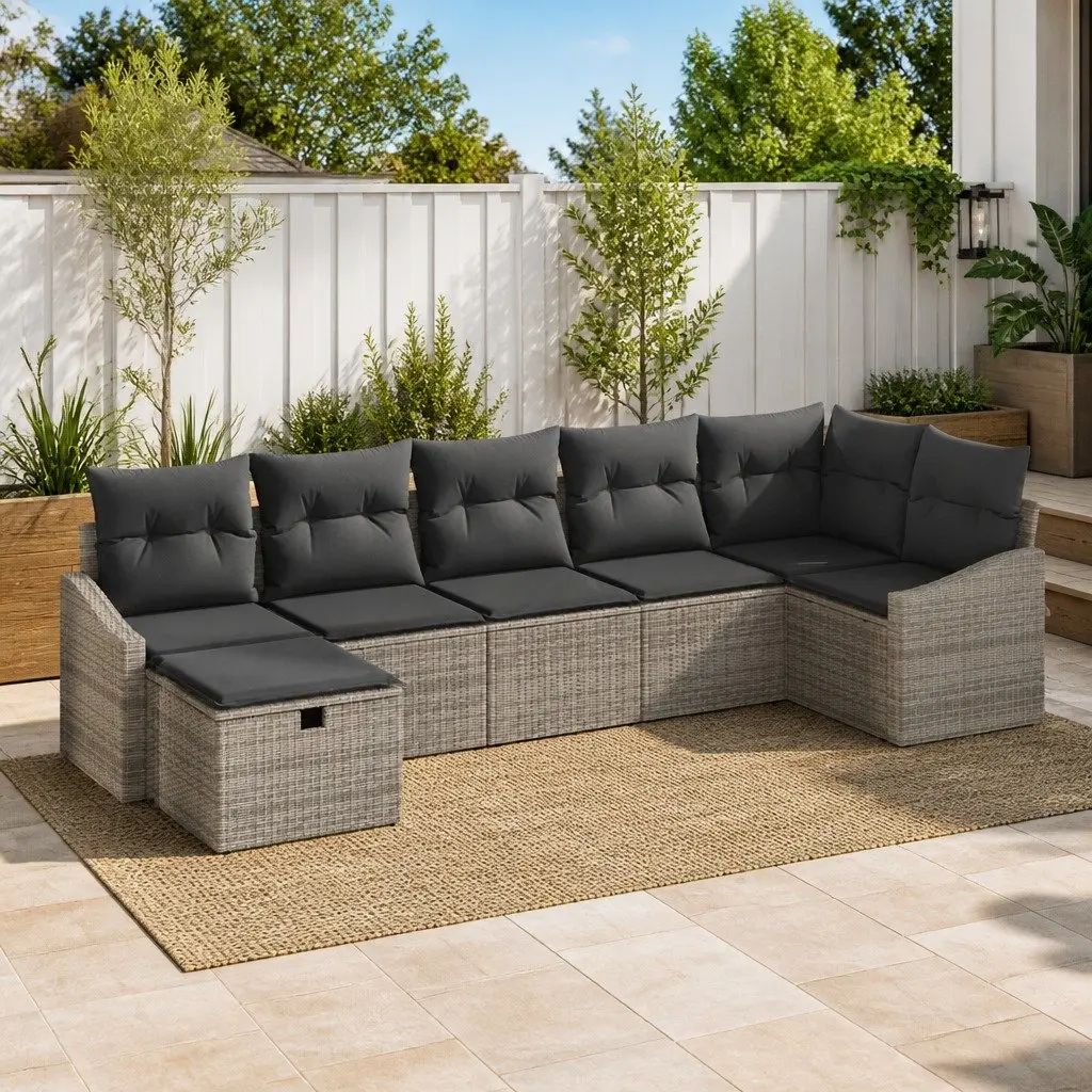 8 Piece Grey Sofa Set