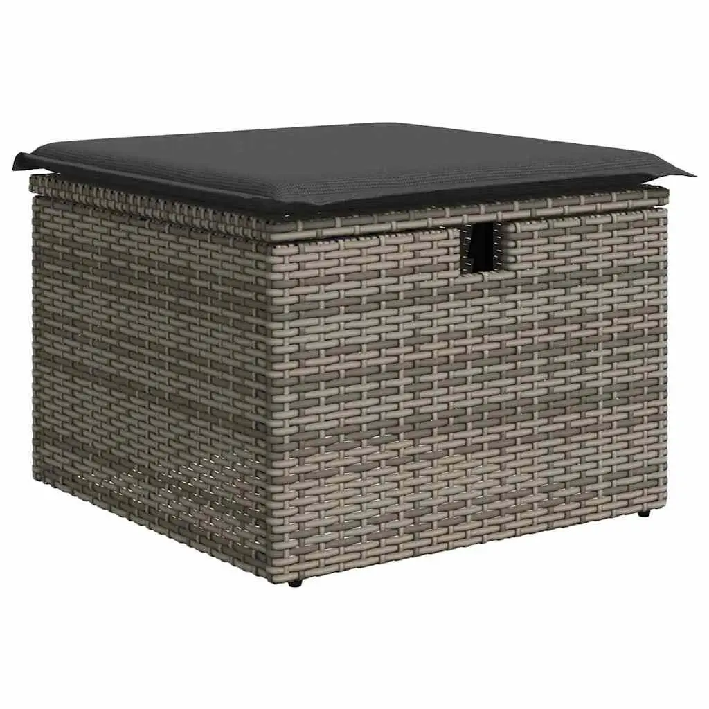 Garden Sofa Set 8pcs Outdoor Furniture Modular Lounge Grey Poly Rattan with