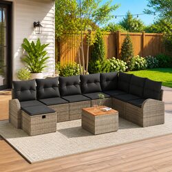 Friendly and Comfortable 9-Piece Garden Sofa Set