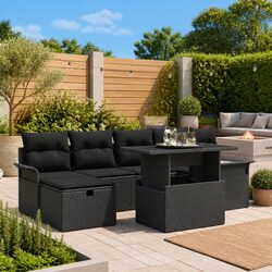 Friendly 7-Piece Modular Garden Sofa Set for You