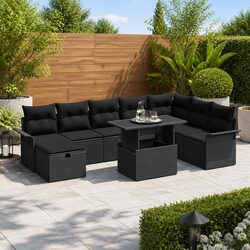 Make Your Outdoor Area Inviting with 9-Piece Sofa Set