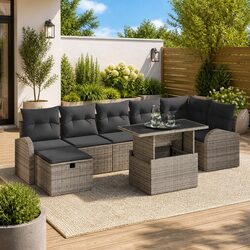 You’ll Love This 8-Piece Grey Garden Sofa Set