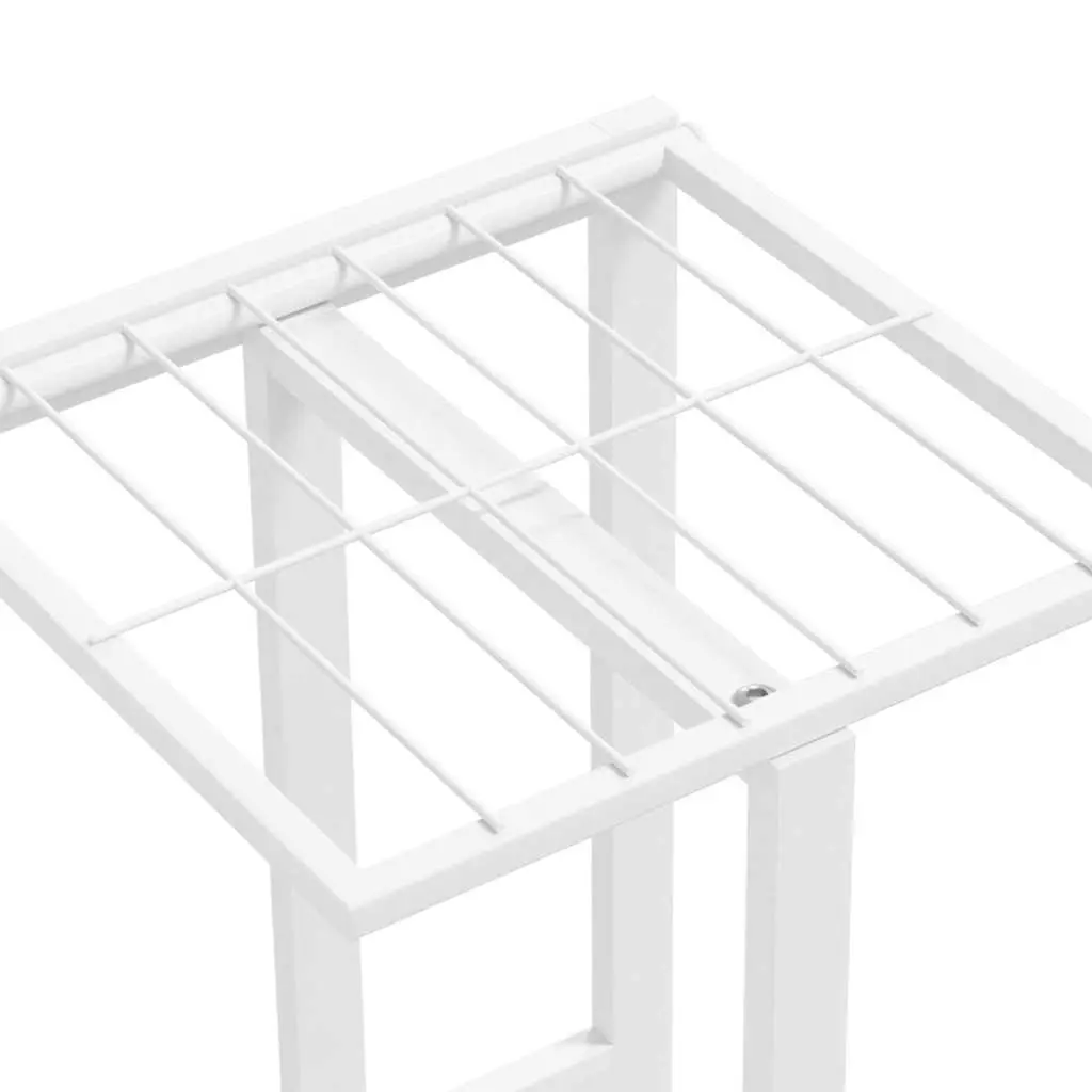 Metal Plant Stand 4-Tier White Display Shelf Garden Home Decoration 43x22x76cm