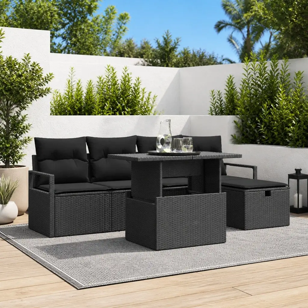 6 Piece Modular Garden Sofa Set