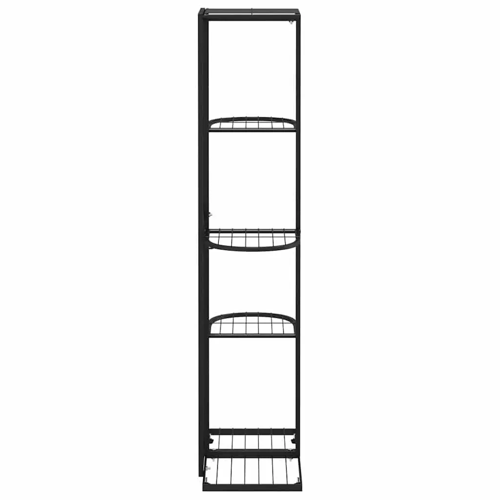 5-Tier Metal Plant Stand Flower Display Rack Garden Home Shelf 43x22x98cm Black