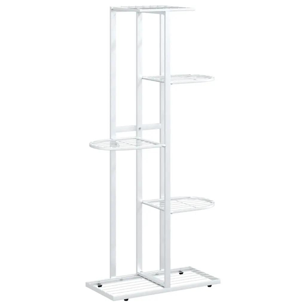 5-Tier Metal Plant Stand White 43 x 22 x 98 cm