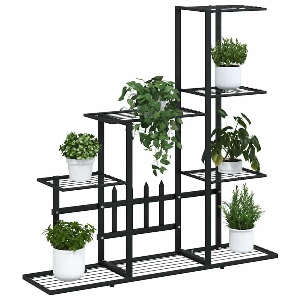Black Metal Plant Stand for Displaying Plants