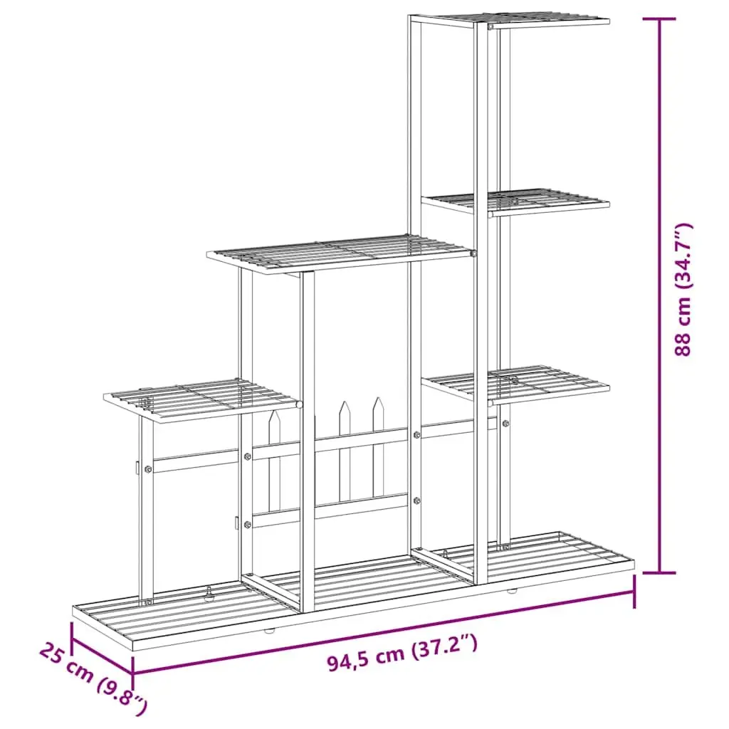 Black Metal Plant Stand for Displaying Plants