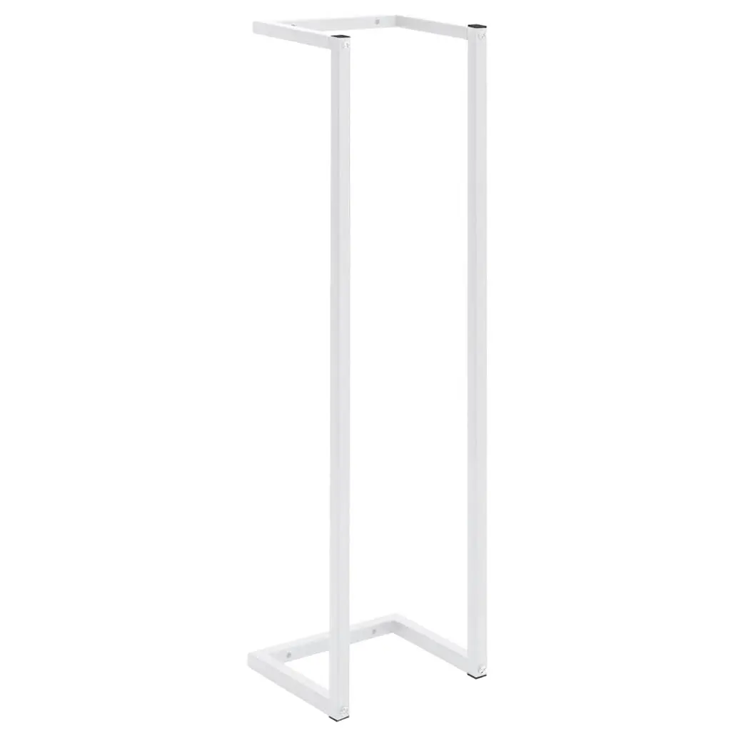 Towel Rack Wall Mount White Steel Bathroom Organizer 25x20x95 cm