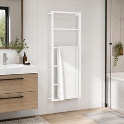 Your Bathroom's Best Towel Rack: White Steel Mount