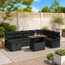 Friendly 9 Piece Outdoor Sofa Set for Relaxing Evenings