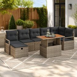 Your Outdoor Space Awaits: 8-Piece Garden Sofa Set