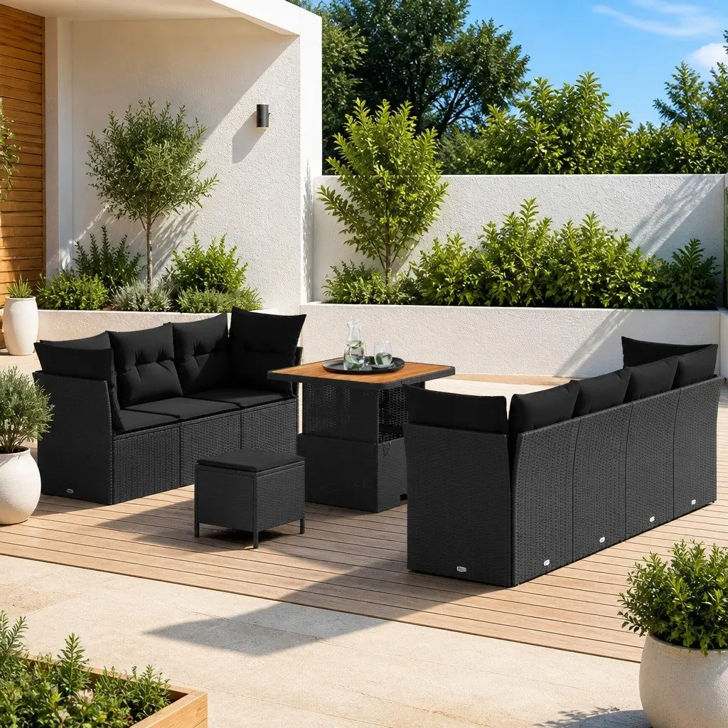 10 Piece Modular Garden Sofa Set