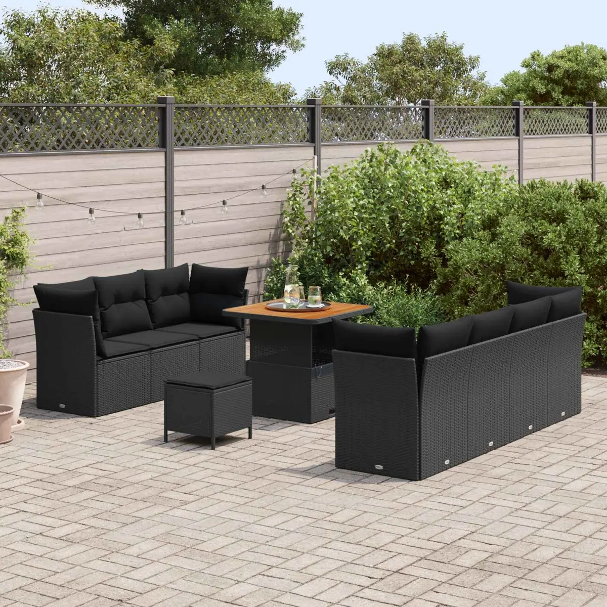 10 Piece Modular Garden Sofa Set