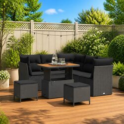 Create Your Ideal Space with This 8-Piece Garden Sofa Set