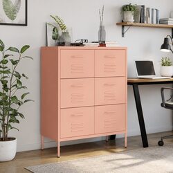 Your New Favorite Pink 6 Drawer Steel Storage Solution