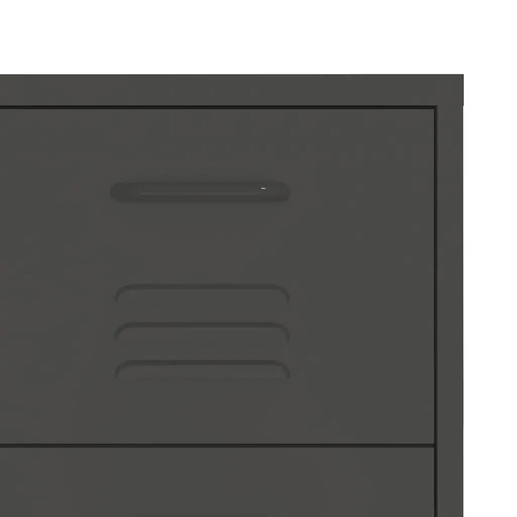 Drawer Storage Cabinet Steel Anthracite 80x35x101.5cm 6 Drawers