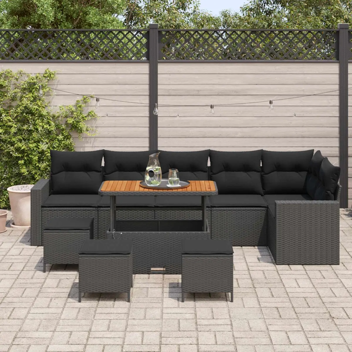 Outdoor Space with This 10-Piece Sofa Set