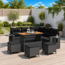Friendly 9-Piece Modular Outdoor Sofa Set