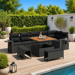 Friendly 9-Piece Modular Garden Sofa Set