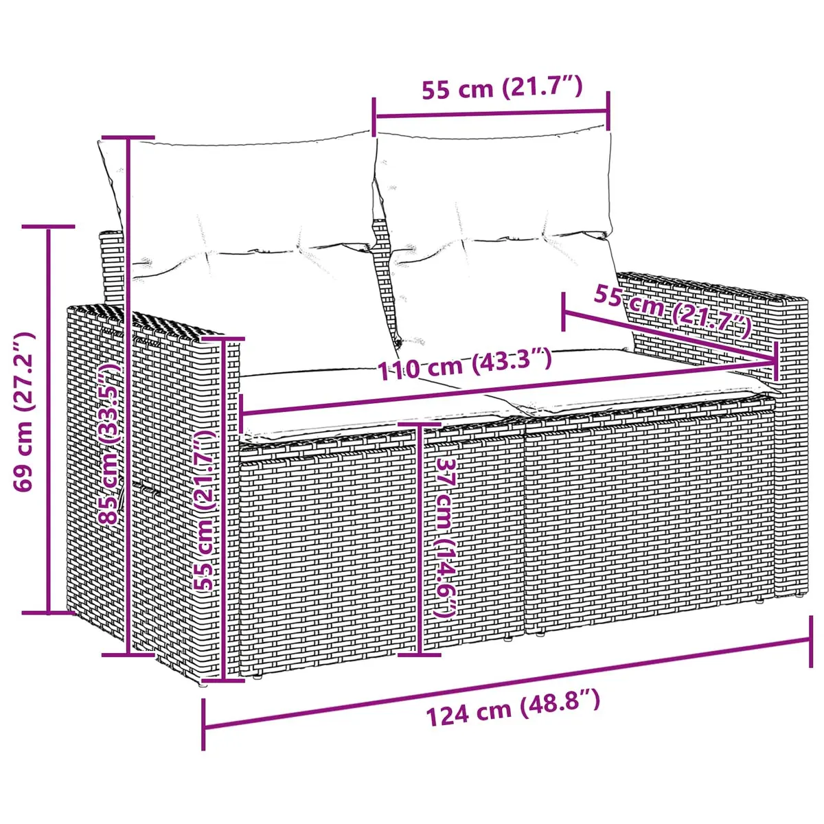 9-Piece Garden Sofa Set