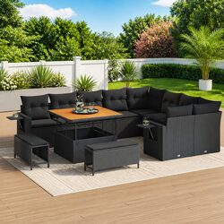 Create Your Ideal Outdoor Space with Black Sofa Set