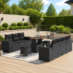 Friendly Black Modular Garden Sofa Set - Perfect for You
