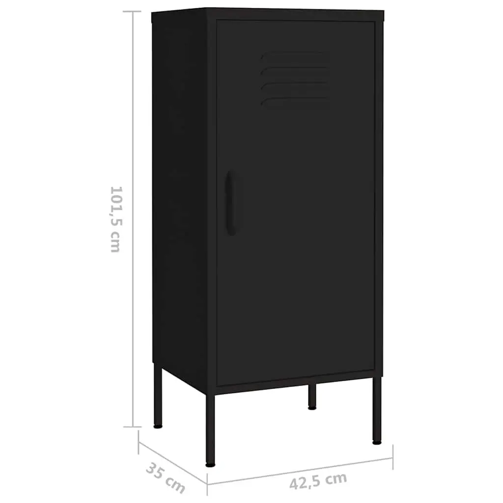 Black Steel Storage Cabinet