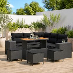 Friendly 9-Piece Garden Sofa Set for Your Outdoors