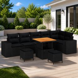 Friendly 9 Piece Modular Garden Sofa Set for Your Outdoors