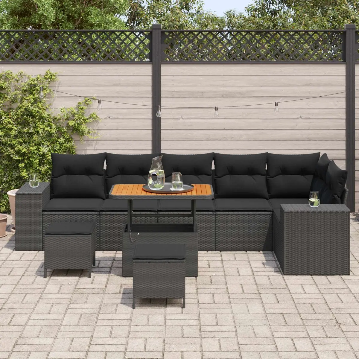 9-Piece Modular Garden Sofa Set