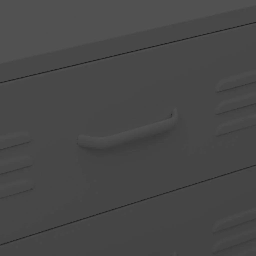 Chest of Drawers Anthracite Steel Frame 80x35x101.5cm