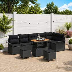Get Comfortable with a 9-Piece Garden Sofa Set